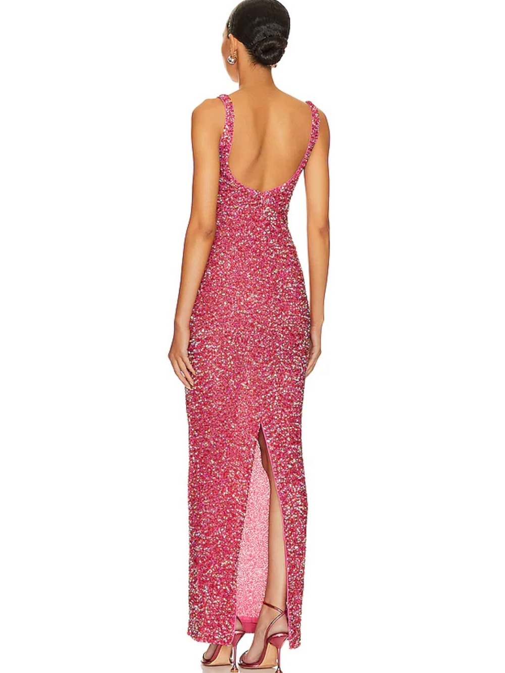 Revolve - NBD - Sequin Scoop Neck Maxi Dress - Pink - Picture 4 of 5